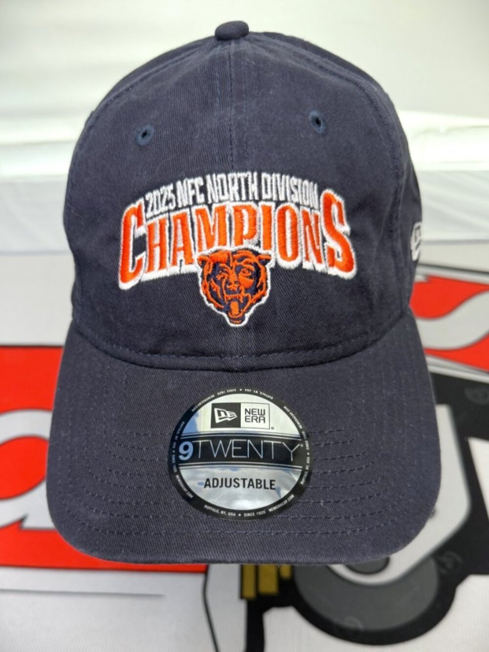 New Era 9Twenty Black Chicago Bears 2025 NFC North Div Champions Adjustable Cap